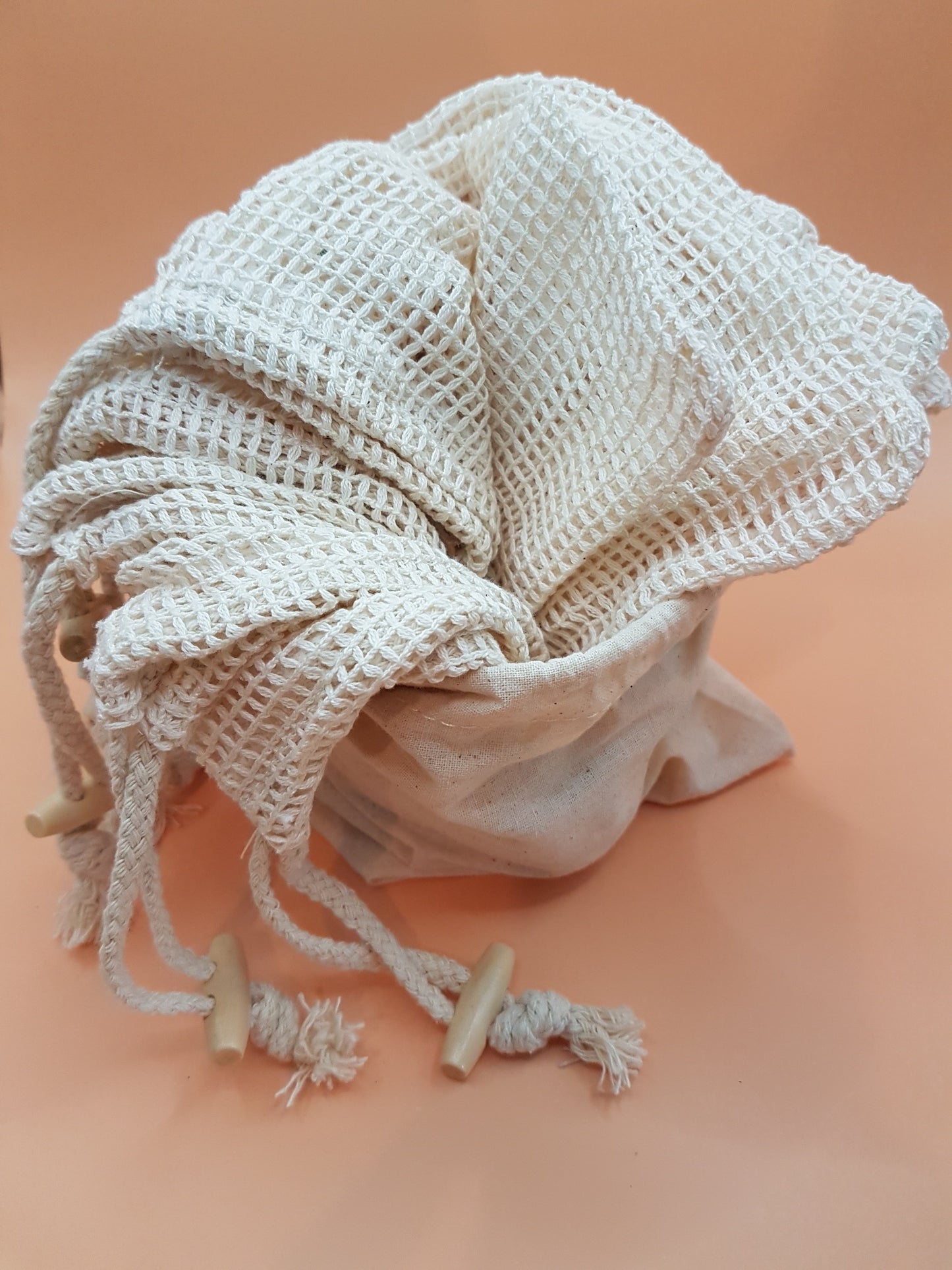 Mesh Produce Bags - Organic Cotton - 6 pieces