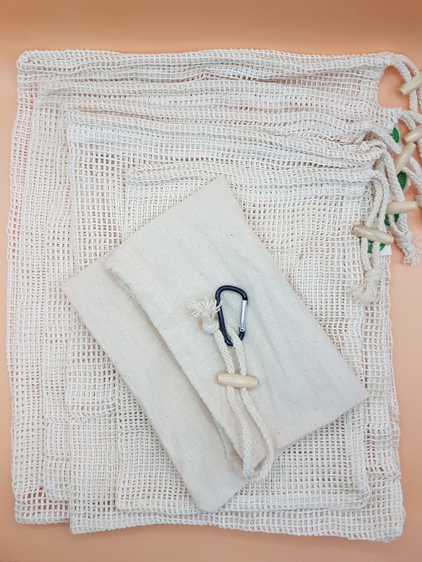 Mesh Produce Bags - Organic Cotton - 6 pieces